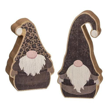 2 Set Cheetah Chunky Gnome Sitters - The Fox Decor